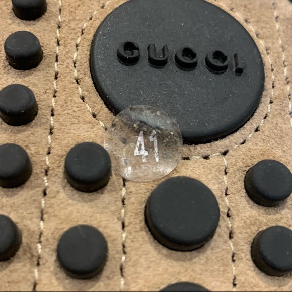 Gucci Sachalian Sport Khaki Suede Driving Loafers‎ 7.5 Men’s - Picture 12 of 16